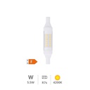 Ampoule LED linéaire 78mm R7s 5,5W 4000K