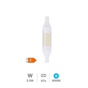 Ampoule LED linéaire 78mm R7s 5,5W 6000K