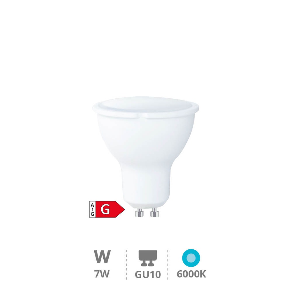 Bombilla LED dicroica 6W GU10 6000K regulable