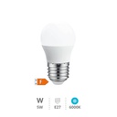 Bombilla LED esférica 5W E27 6000K 12 - 24V