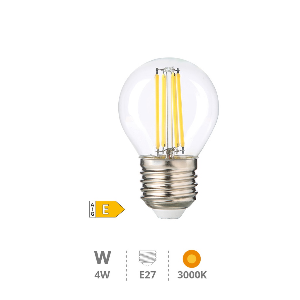 Lâmpada LED esférica Série Oro 4 W E27 3000 K