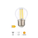 Bombilla LED esférica Serie Oro 4W E27 3000K