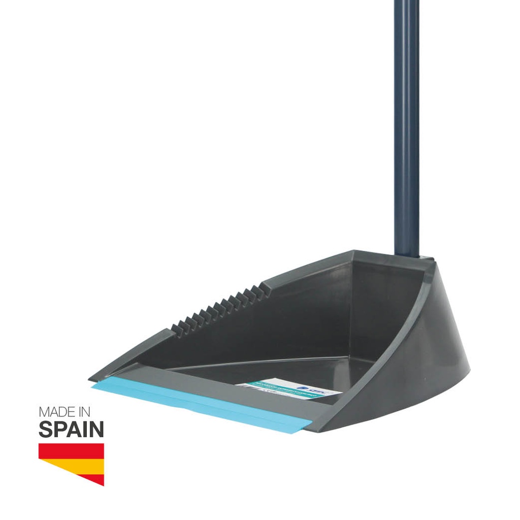 Anti-tip dustpan with stick