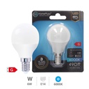 Ampoule LED sphérique 6W E14 6000K - boîte prés. de 12 u