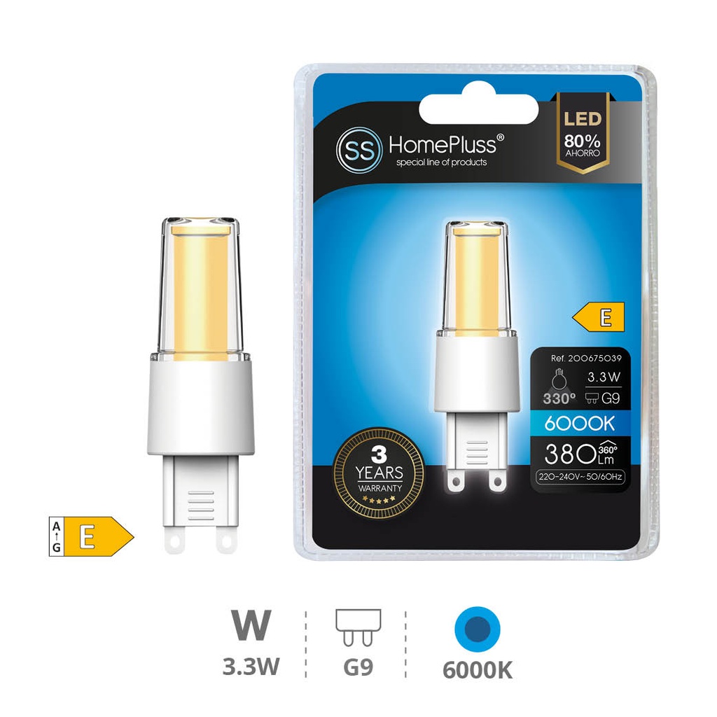 Mini LED COB bulb 3W G9 6000K 12pcs box