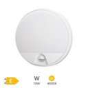 Aplique de parede redondo LED Doko com sensor de movimento 15 W 4000 K Branco