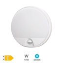 Aplique de parede redondo LED Doko com sensor movimento 15W 6000K Branco