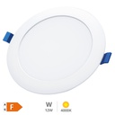 Downlight à encastrer LED rond Belur 12 W 4000K Blanc