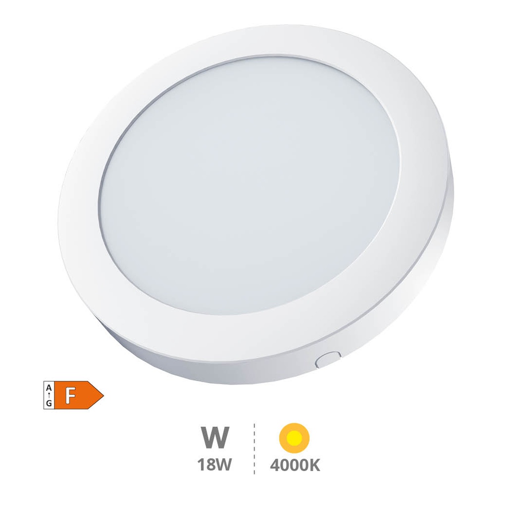 Downlight de surface LED rond Bogur 18W 4000K blanc