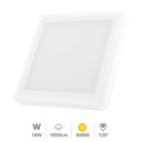 Downlight de surface LED carré Vasan 18 W 4000K Blanc