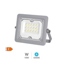 Projecteur aluminium LED 10W 6500K IP65 gris