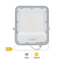 Projecteur aluminium LED 50W 4000K IP65 Blanc