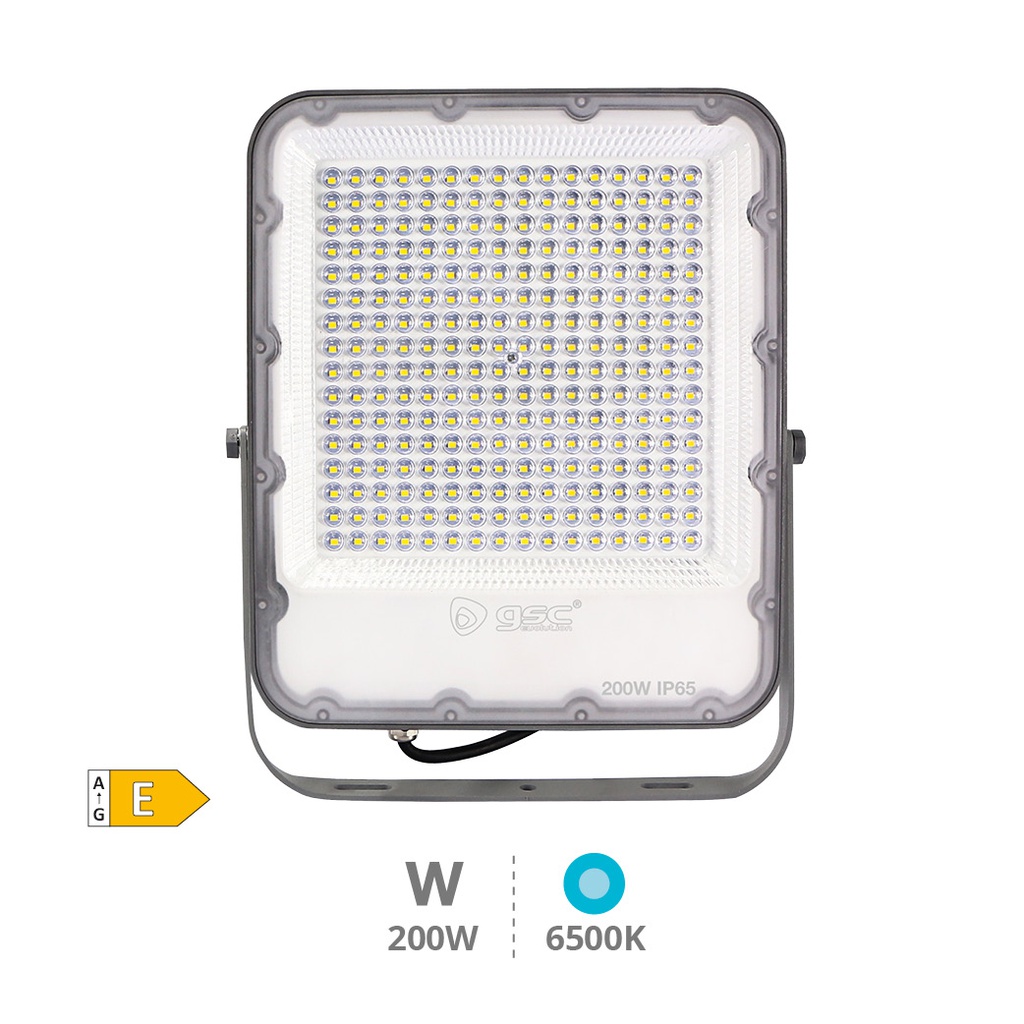 Aluminum LED floodlight 200W 6500K IP65 Grey