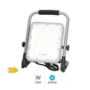 Portable aluminum LED floodlight 50W 6500K IP65 Grey