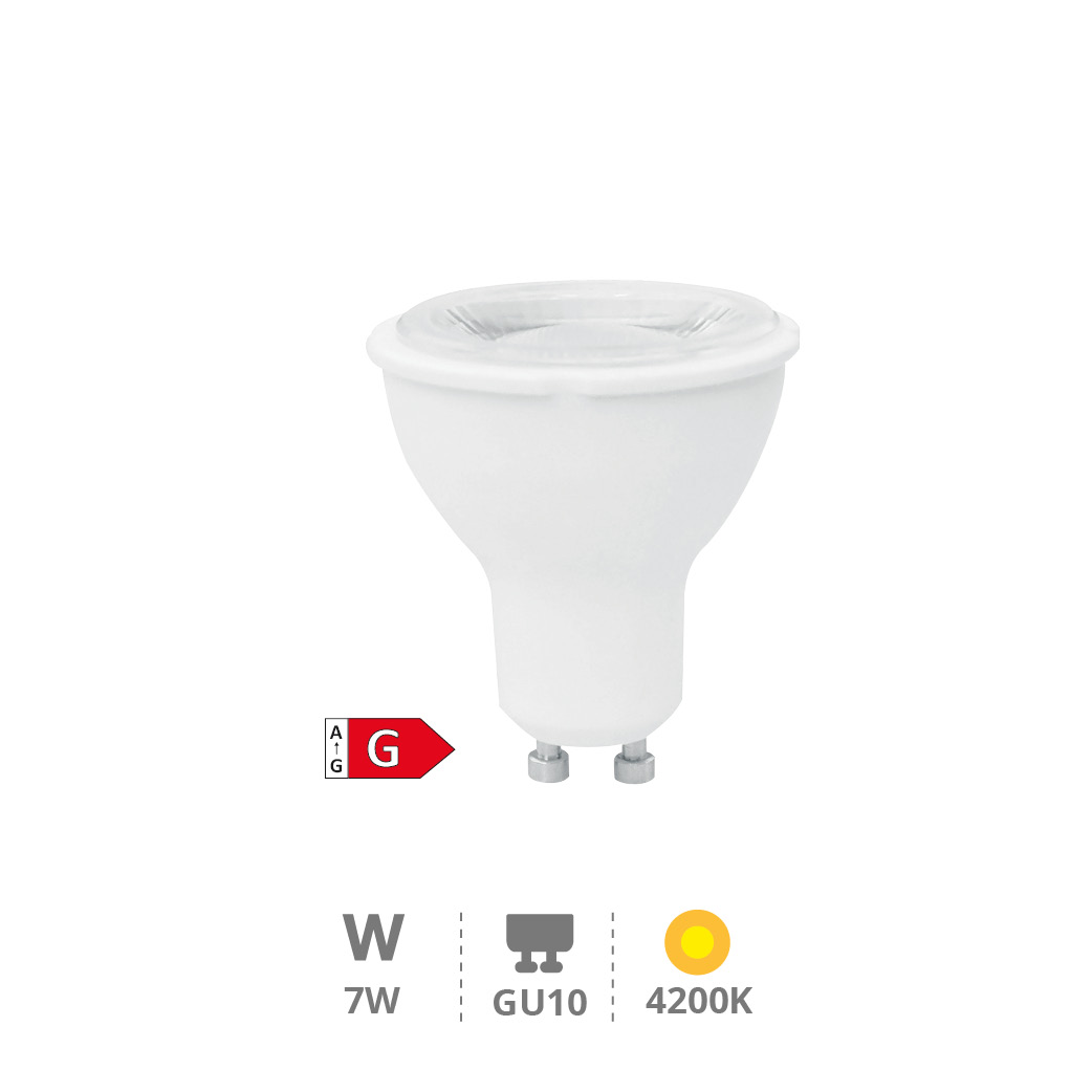 Bombilla LED dicroica 38º 7W GU10 4200K