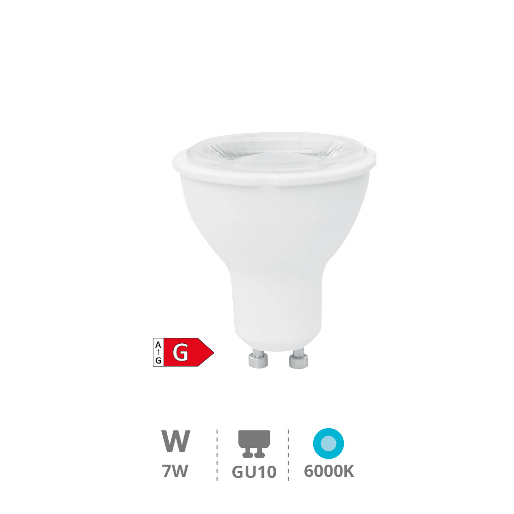 Bombilla LED dicroica 38º 7W GU10 6000K