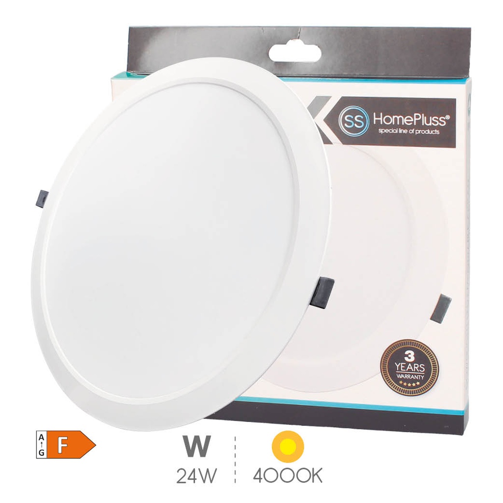 Downlight à encastrer LED ronde Akkan 24W 4000K - boîte prés. 10 u