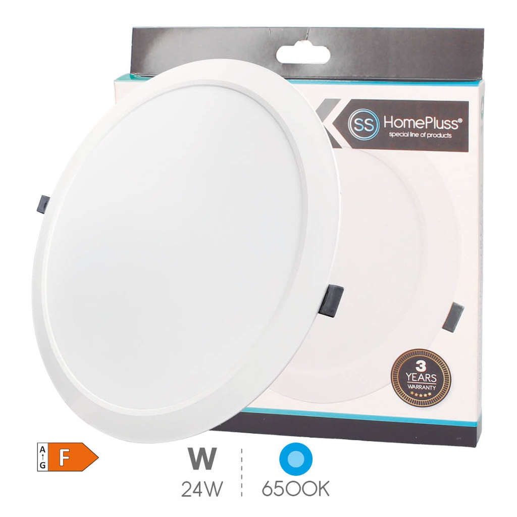 Downlight empotrable  LED redondo Akkan 24W 6500K - 10u caja exp