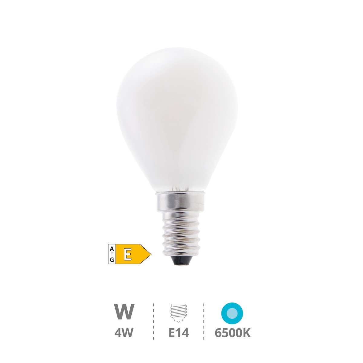 Bombilla LED esférica Serie Cristal 4W E14 6500K