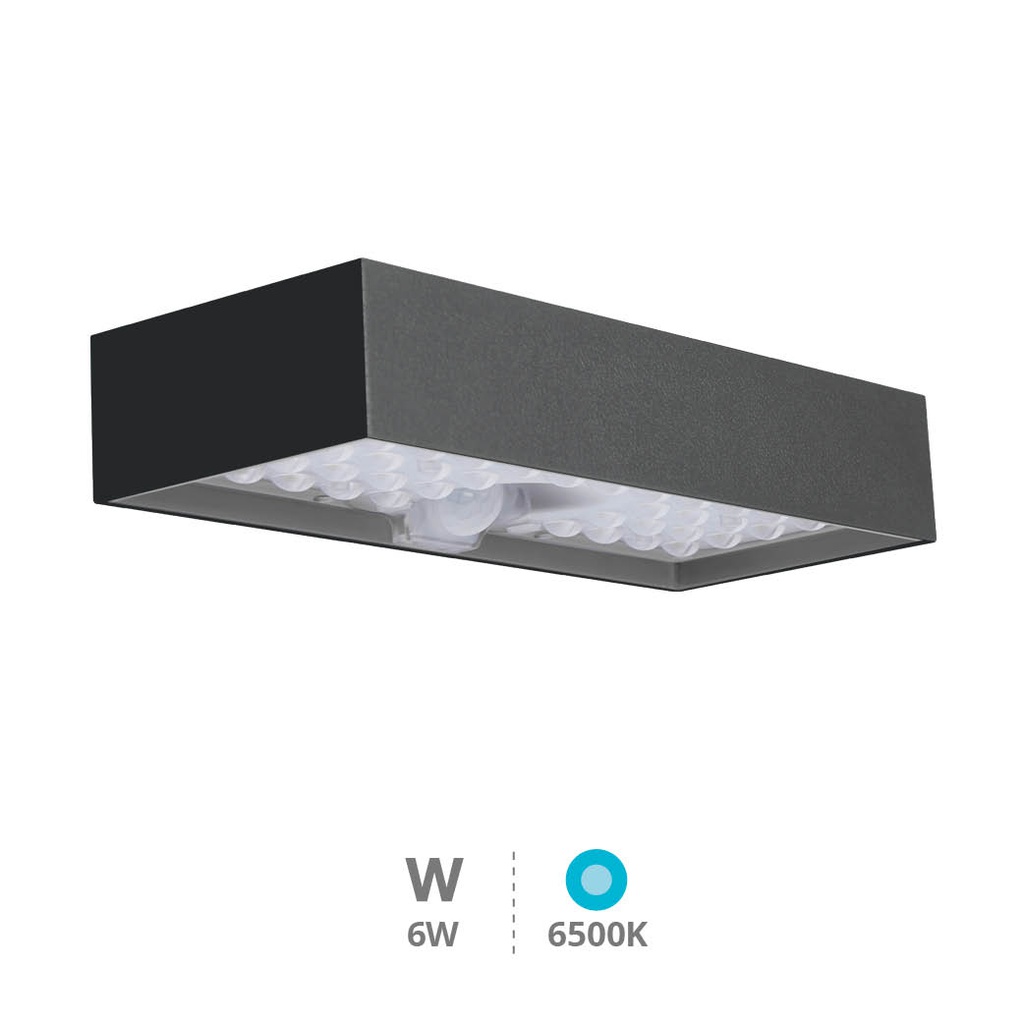 Applique solaire LED Meloy avec détecteur crépusculaire et de mouvement 6 W 6500K IP65