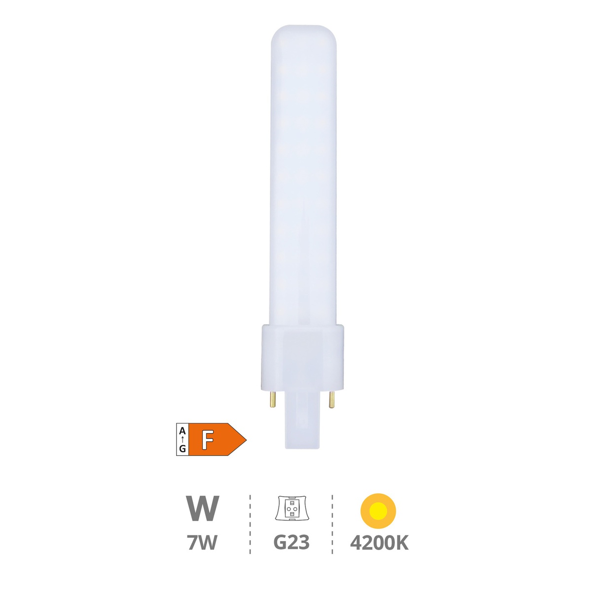 Bombilla LED PL 7W G23 4200K