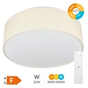 Kasker ceiling LED light 22W CCT change from 3000K to 6500K Beige