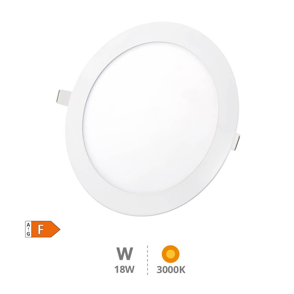 Downlight empotrable LED redondo Virey 18W 3000K Blanco