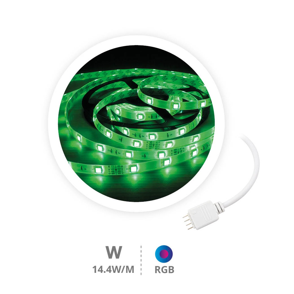 5M 14,4W/M LED strip RGB IP20 24V