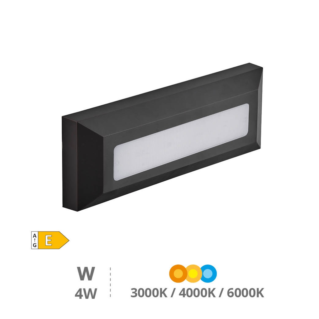 Applique murale LED 4 W 3000 - 4000 - 6000K IP65 Gris anthracite