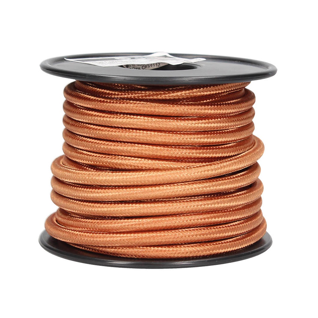 Smooht textile cable 10m (2x0.75mm) Bronze