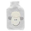 Bouillotte 2 L peau de mouton blanche