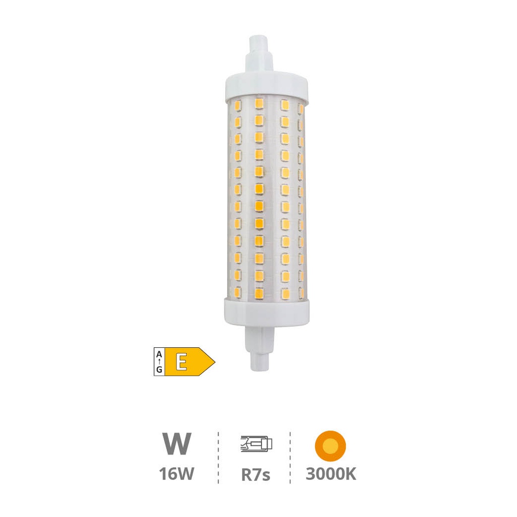 Bombilla lineal LED 118mm R7s 16W 3000K