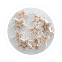 1,35M Wooden Led stars garland Warm White