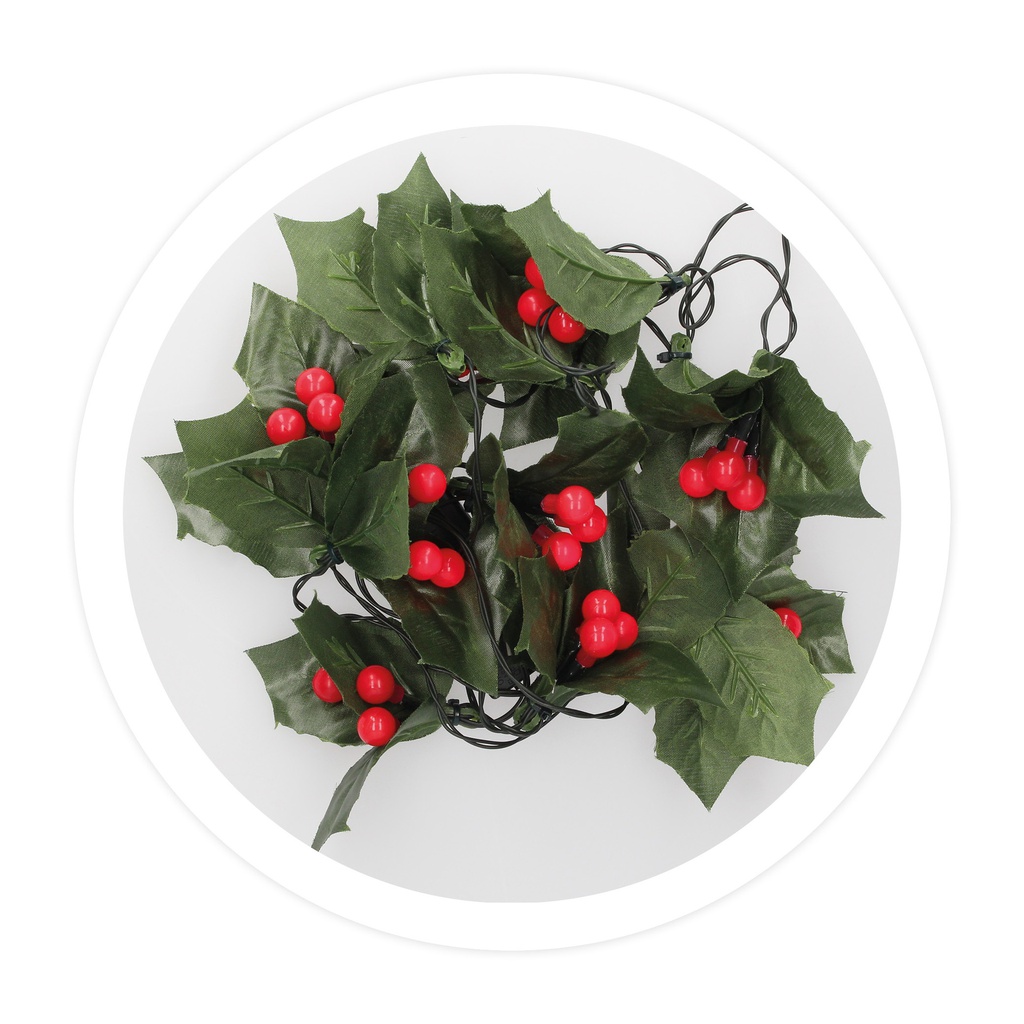 1,65M Mistletoe LED garland Red