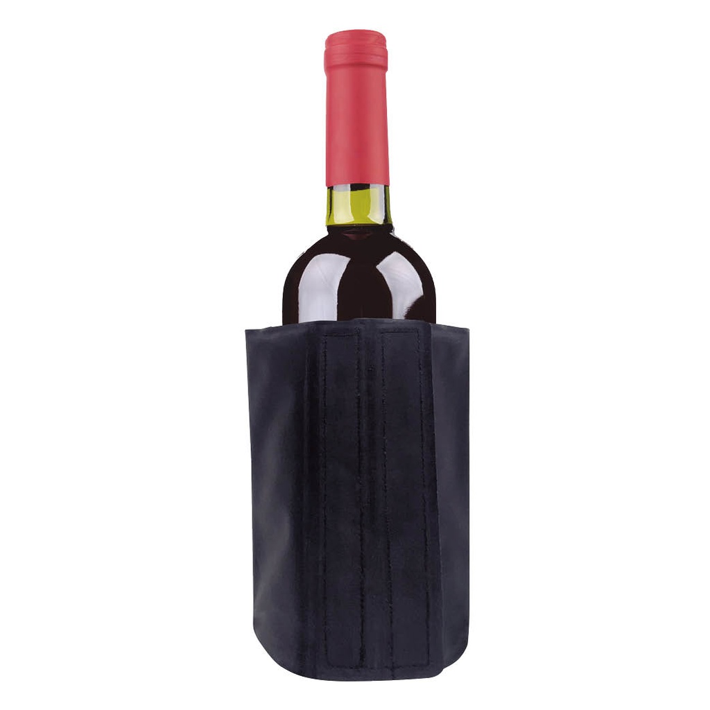 Black wine cooler with velcro