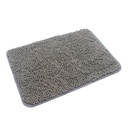 Microfiber gray bathroom carpet