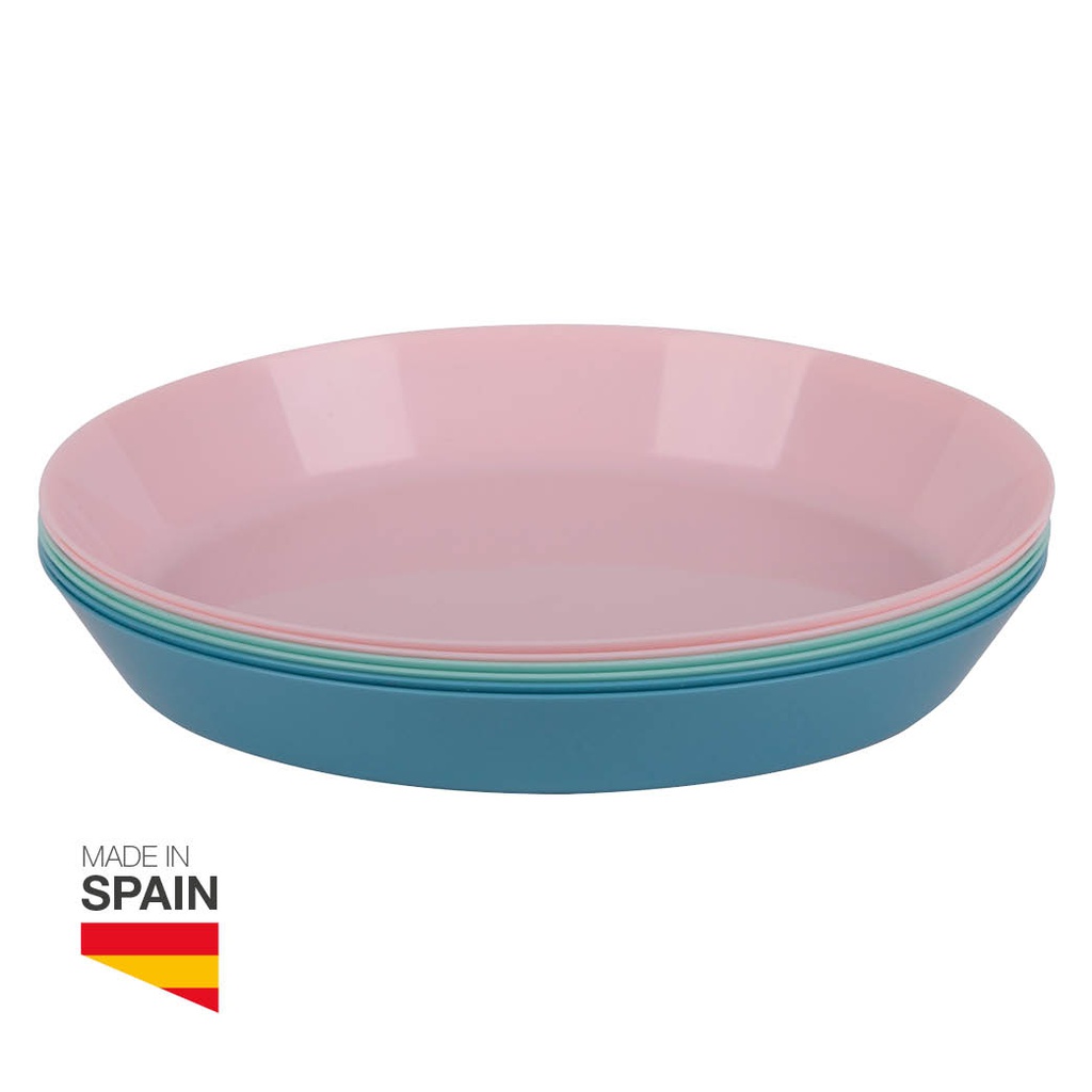 Set of 6 reusable dishes Ø185mmm