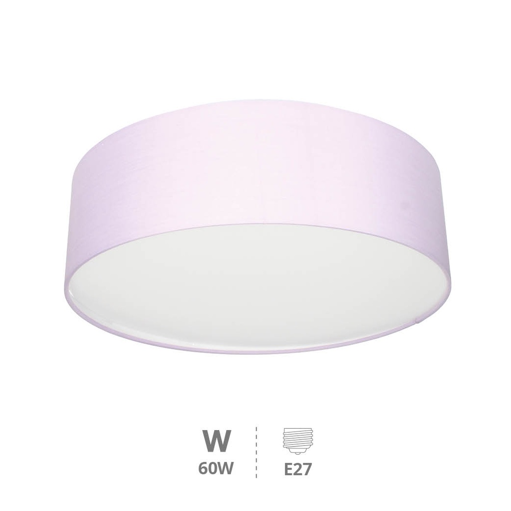 Gemena fabric ceiling lamp 2xE27 Lavander