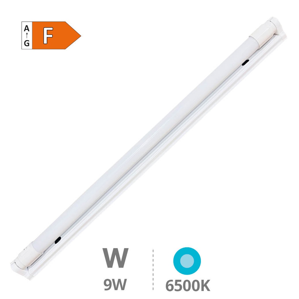 T8 LED fixture with T8 LED tube 9W 60cms 6500K