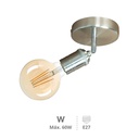 Sarkka single ceiling spotlight Series E27 Nickel