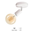 Kestila single ceiling spotlight Series E27 White