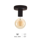 Jokela single ceiling spotlight Series E27 Black