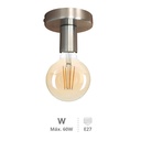 Jokela single ceiling spotlight Series E27 Nickel