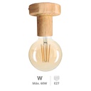 Jokela single ceiling spotlight Series E27 Wood