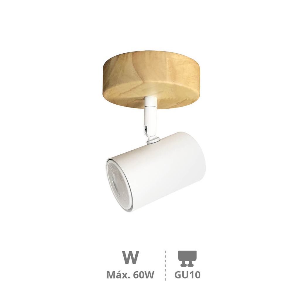 Rintela single ceiling spotlight Series GU10 White