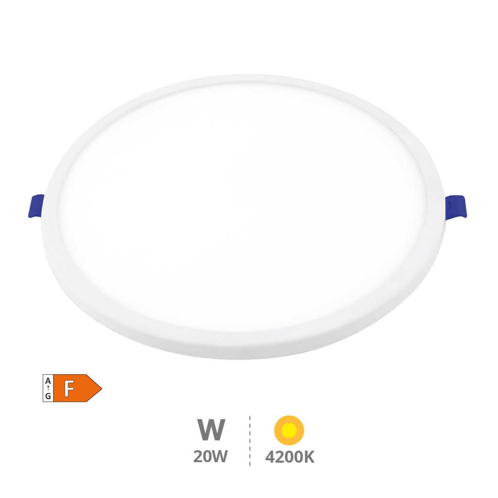 Downlight LED Nevale de encastrar regulável 20 W 4200 K