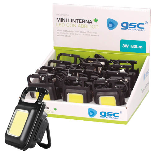 Minilanterna LED com saca-rolhas 350 lm – 12 un. caixa exp