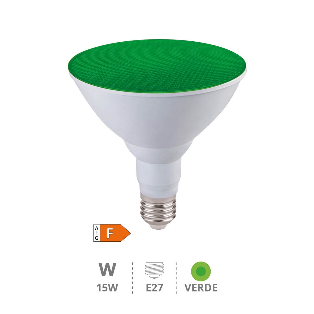 Ampoule LED PAR38 15 W E27 Verte IP65