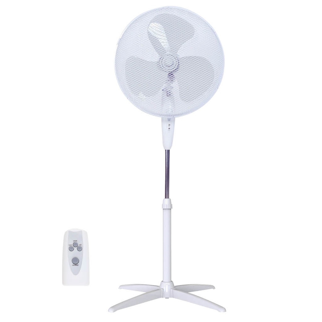 Ventilador de pé Khela com controlo remoto Ø43cm 45W Branco