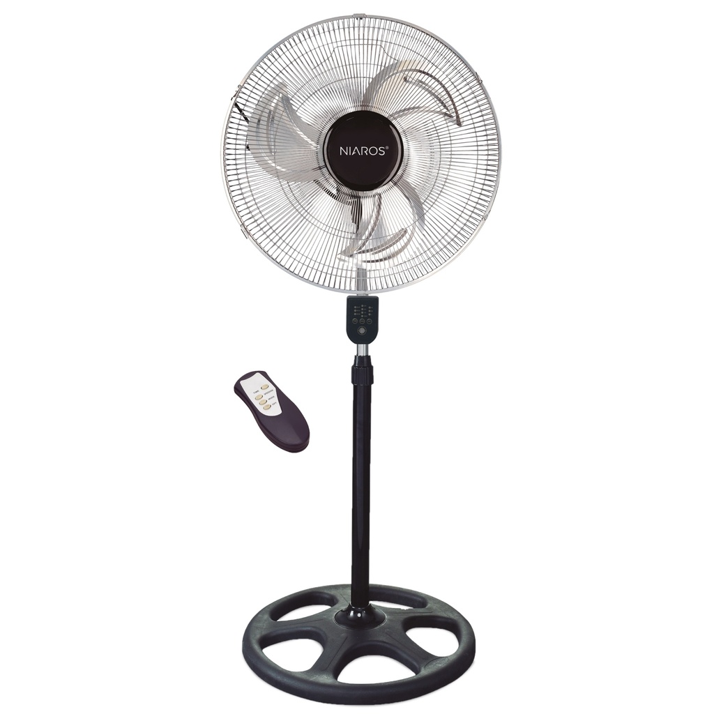 Ventilateur métallique sur pied avec commande 50 cm 70 W